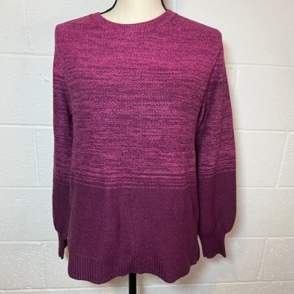 Gloria Vanderbilt Ombre Fuchsia Women's Crewneck Sweater